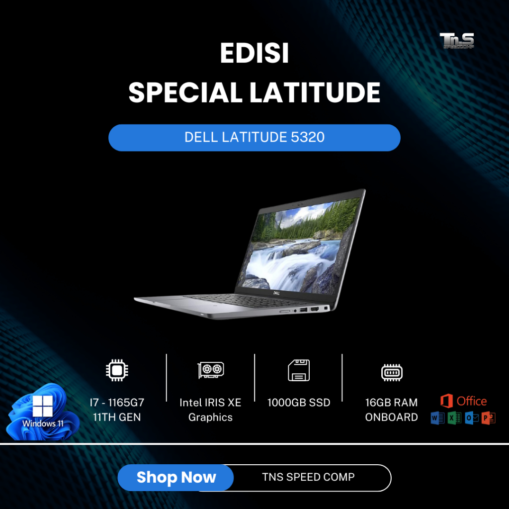 DELL LATITUDE 5320 I7-1145G7 / 32GB RAM / 512GB SSD / BACKLITE / FHD IPS