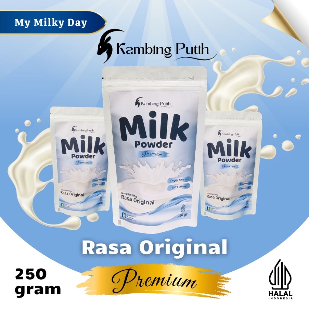 

Premium edition Susu Kambing Etawa Bubuk Kambing Putih 250 gram Original tinggi Kalsium