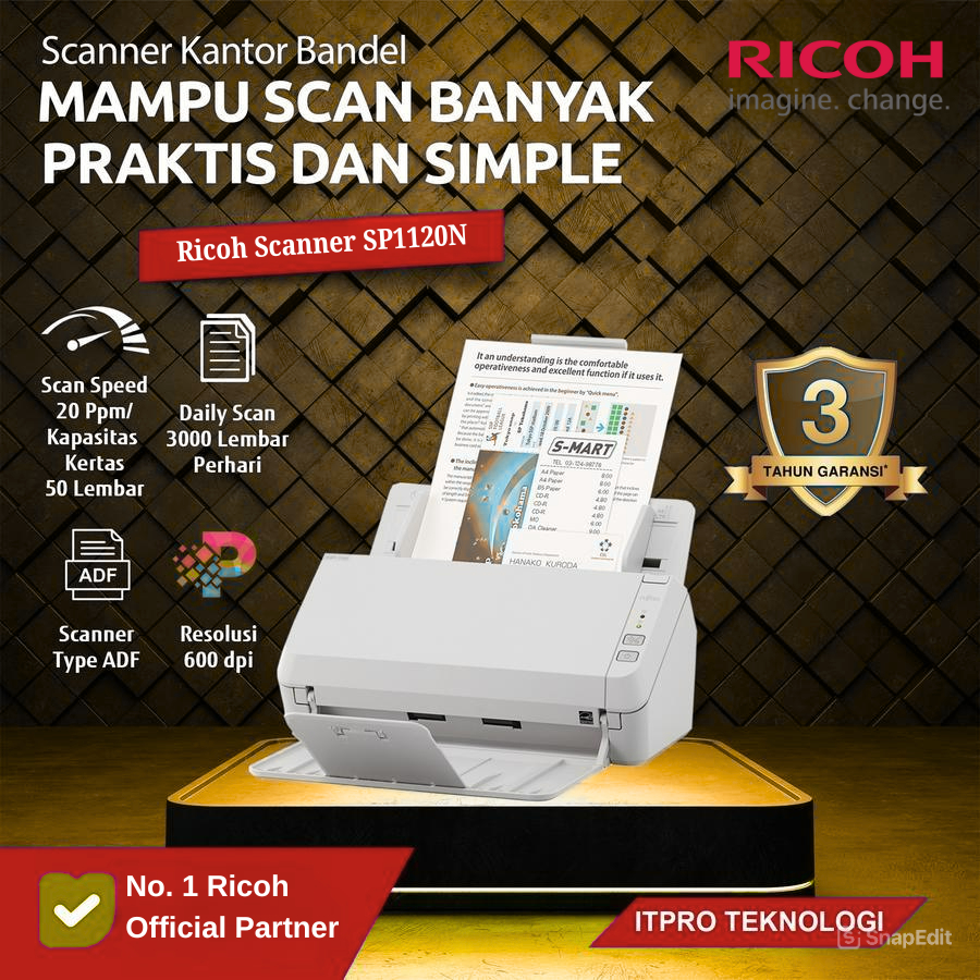 FUJITSU / RICOH SP1120N Scanner