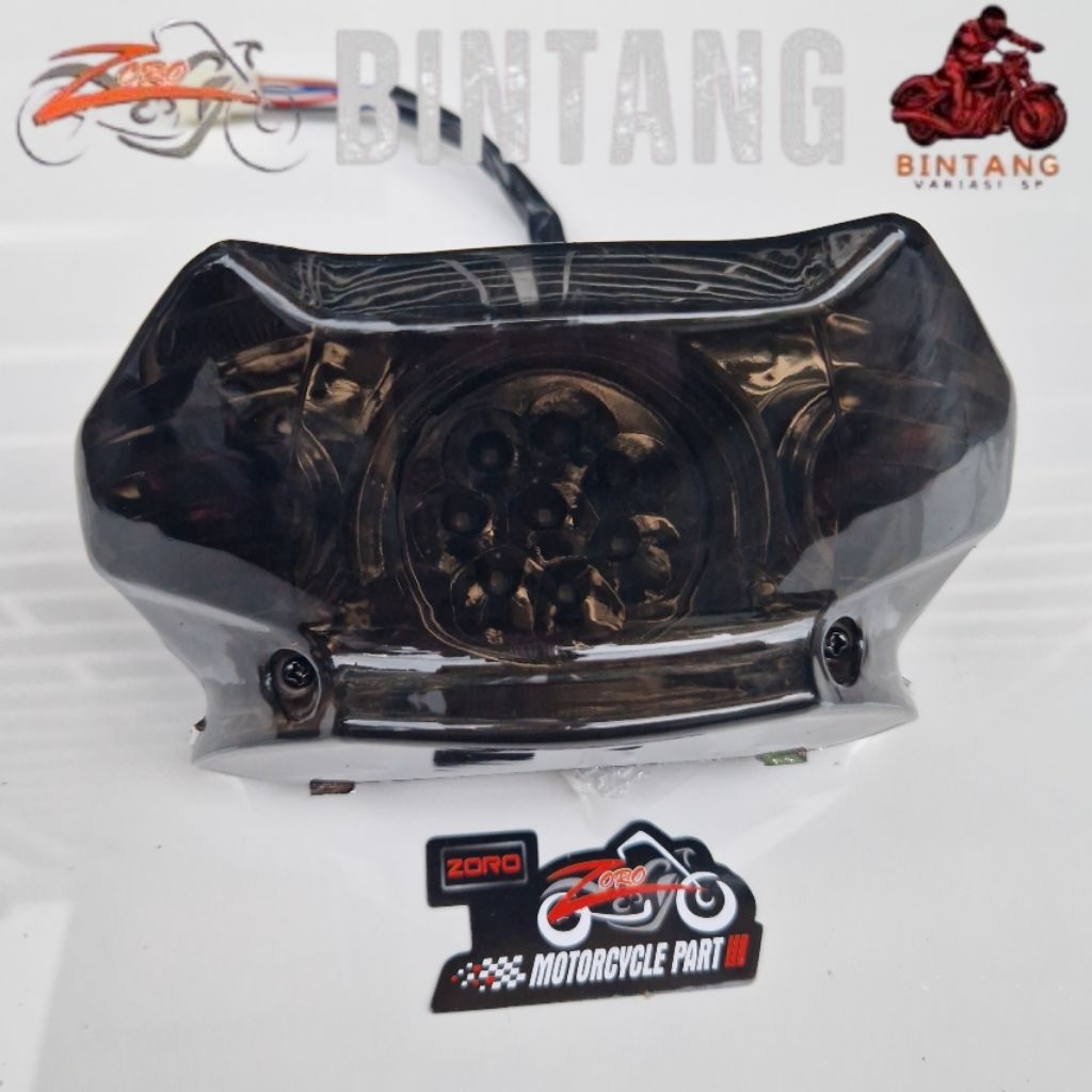 Reflektor Lampu Stop Belakang Model Led Mio Sporty/Mio Slime Mio 2003-2008 Mika Kaca Smoke Riben Zor