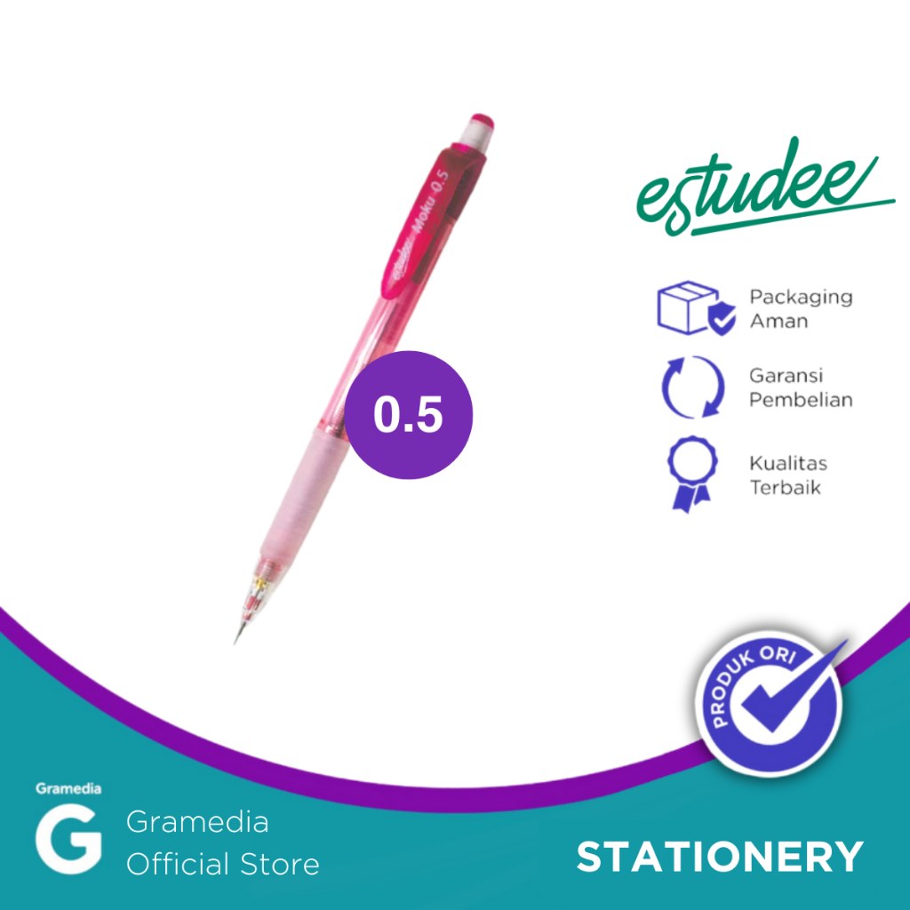 

Estudee Moku Mech.Pencil Auto Shake 0.5 Pink Es-Mp851