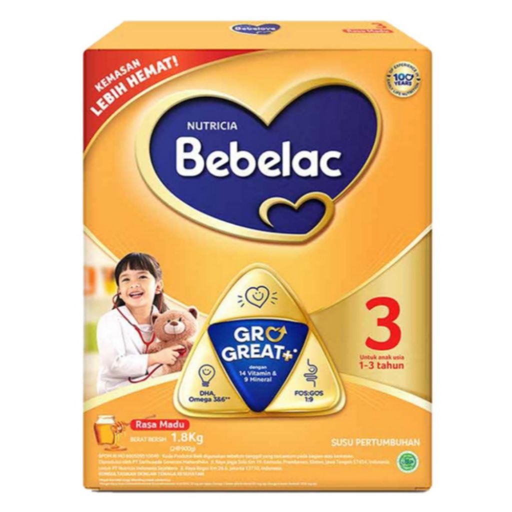 

Bebelac 3 Susu Bubuk Pertumbuhan Anak 1.8Kg / Madu / Vanila