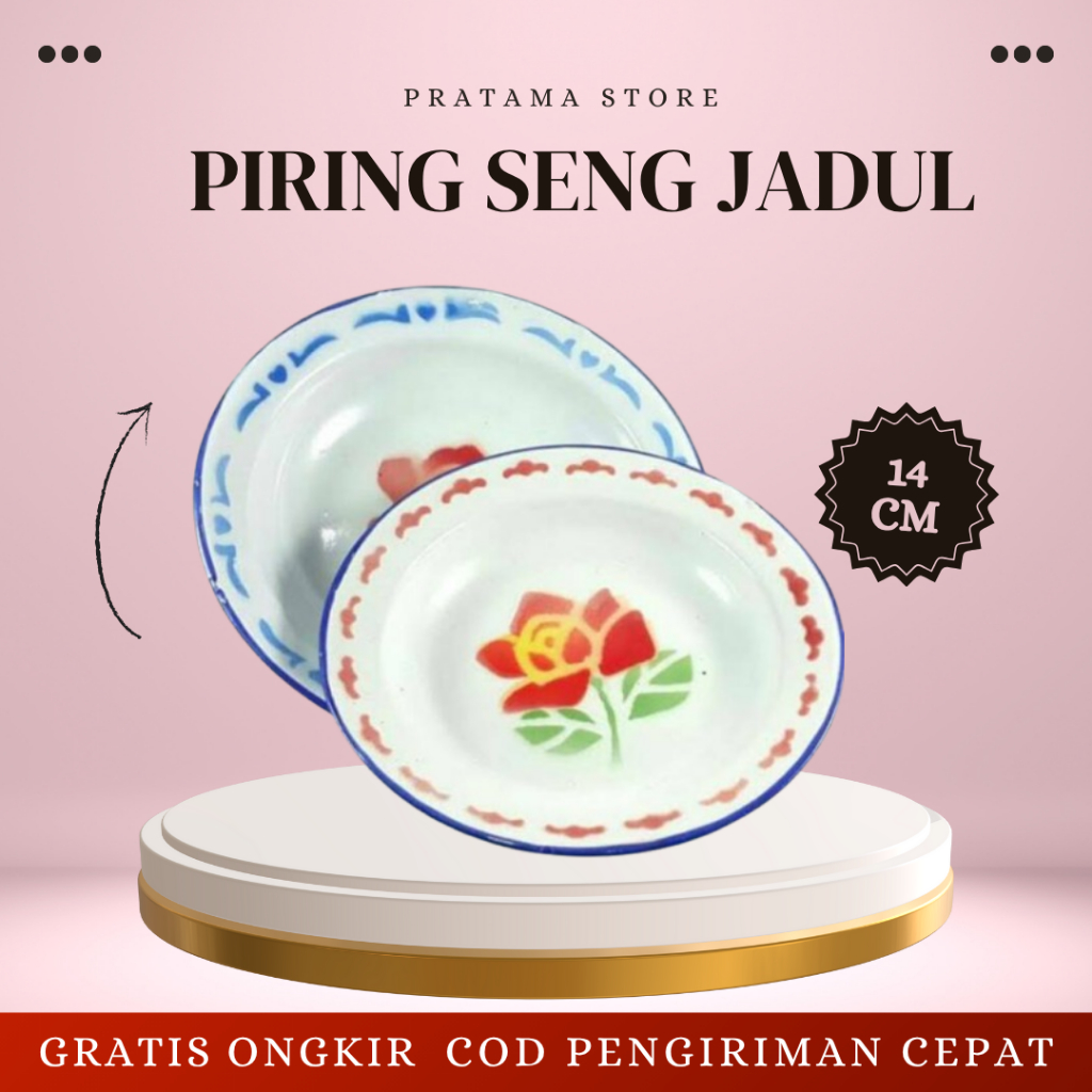 PIRING SENG JADUL 14CM PIRING ENAMEL JADUL