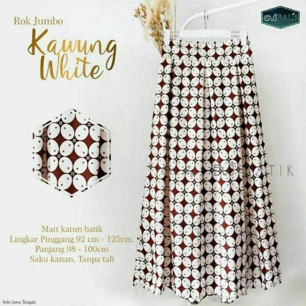 Rok payung batik katun modern