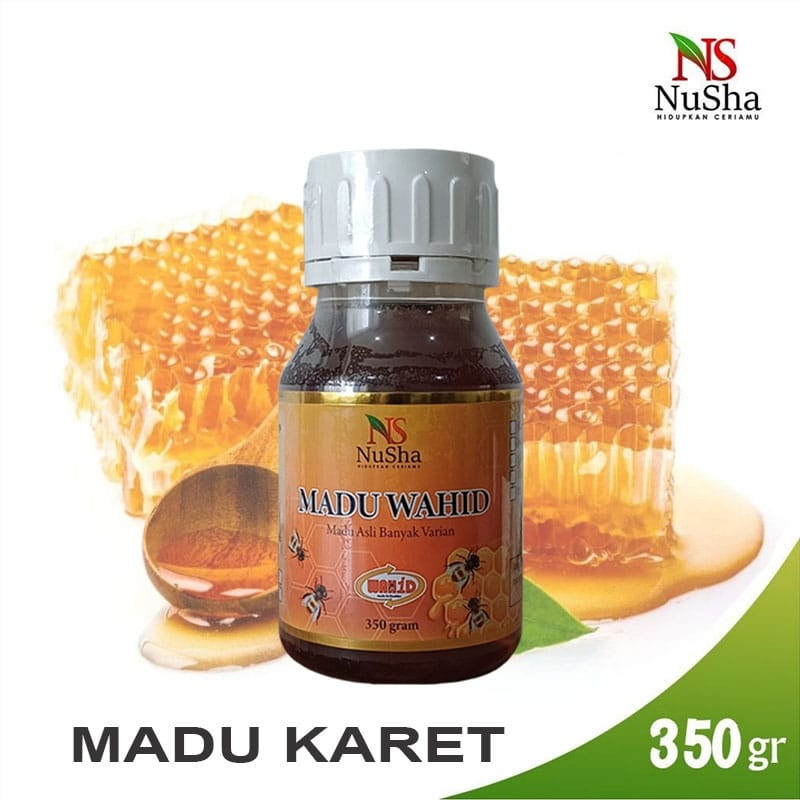 

NUSHA - Madu Wahid Nusha Varian Karet 350gr - Dari Perkebunan Karet - Madu Asli Banyak Varian