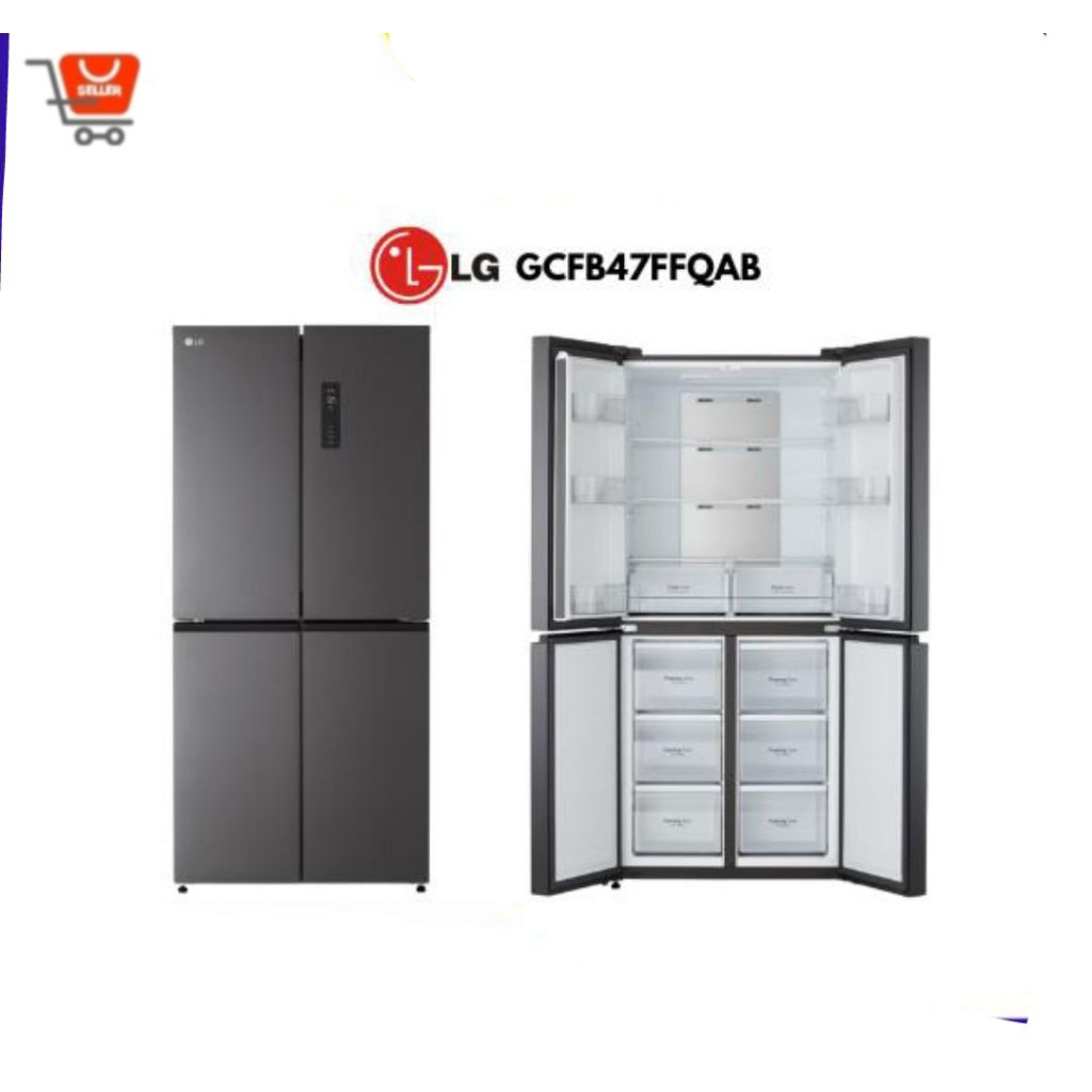 KULKAS 4 PINTU LG SIDE BY SIDE GCFP47FFQAB INVERTER