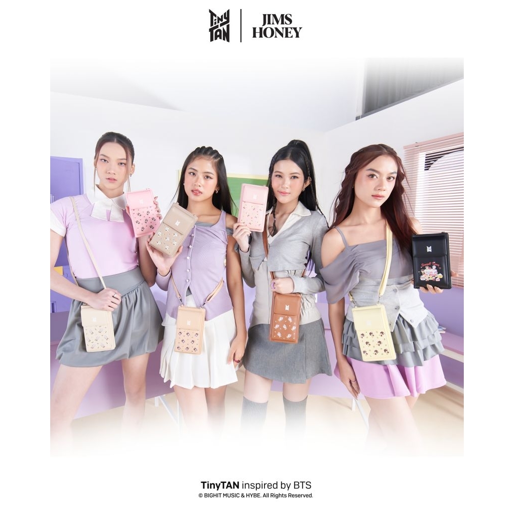 Sweet Time - TinyTAN | JIMS HONEY - Tas Selempang Dan Bahu Wanita - Tas Hp - BTS Merchandise - Tas T