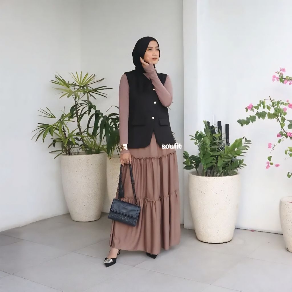 favorit rok susun canda / rok 3 susun / rok susun maxi skirt / rok susun 3 tingkat