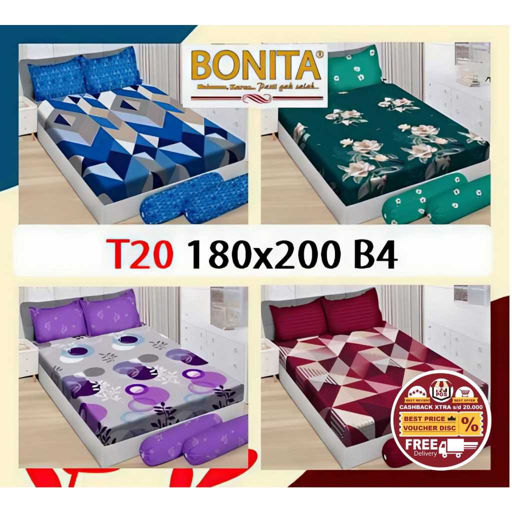 KB4 SPREI BONITA KING BANTAL 4 / BONITA SPREI 180x200 BANTAL 4 / SEPRAI BONITA KING BANTAL 4 / SEPRA