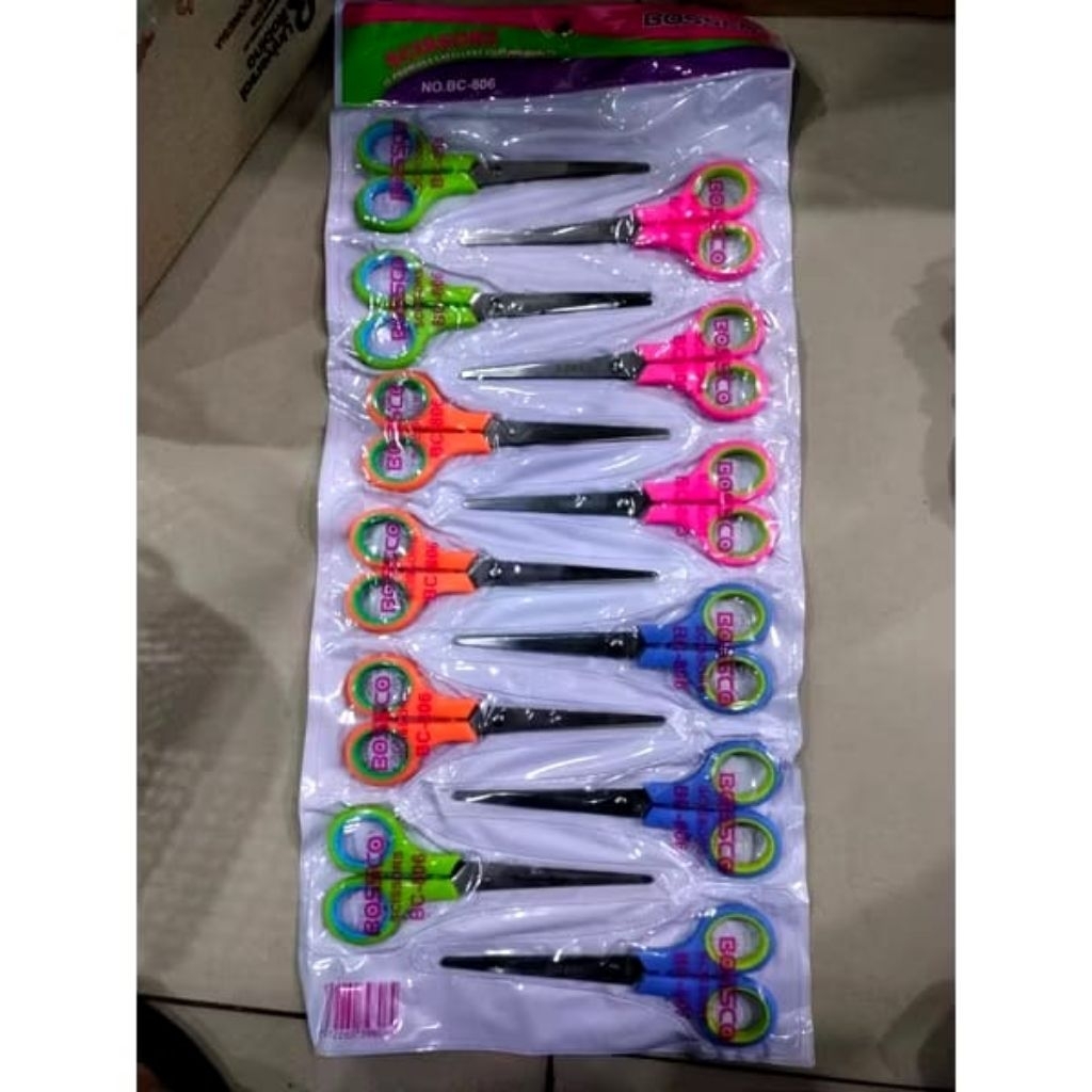 

gunting stainless warna bosco kecil,tanggung,dan besar murah