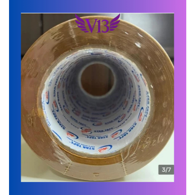 

V13SHOP Lakban Bening & Coklat Startape 1 Slop (6pcs) Selotip Ukuran 45mm X 100yard