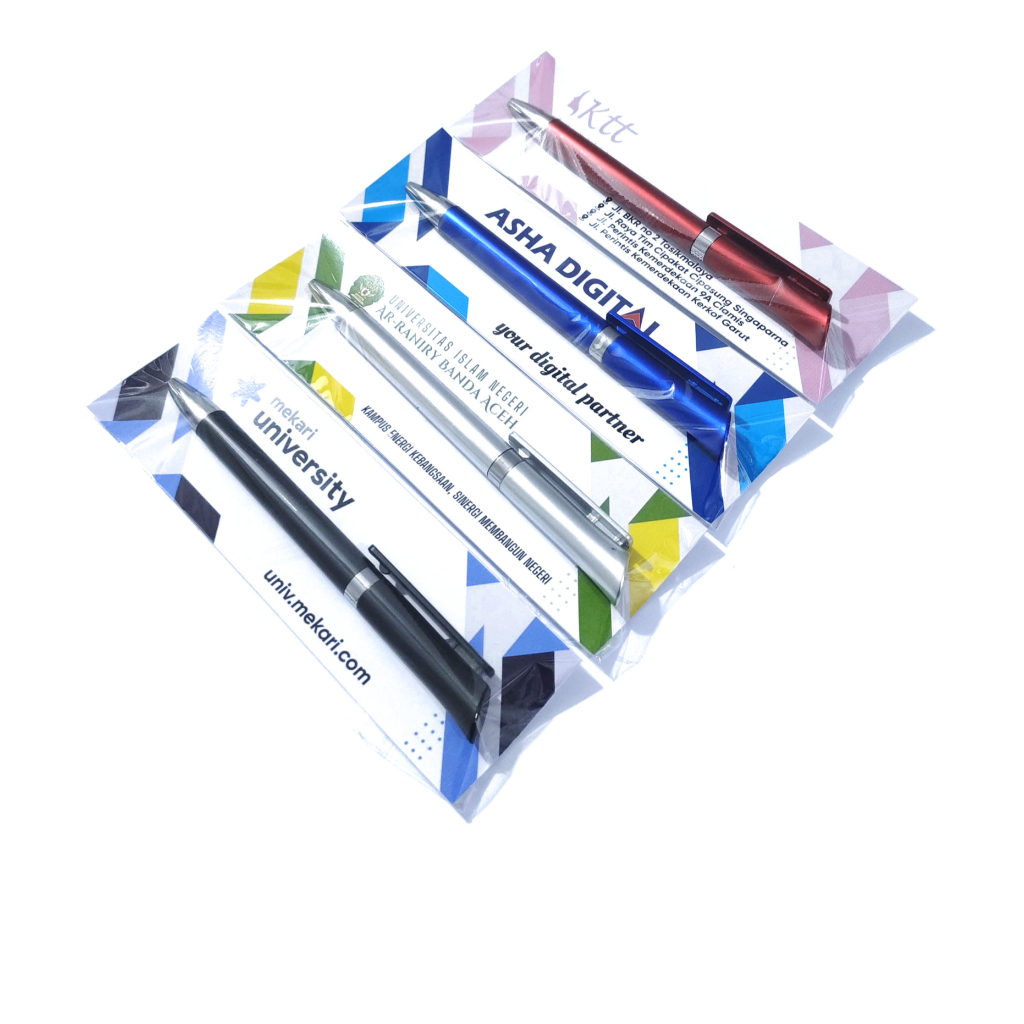 

Pulpen Putar Premium Promosi Souvenir Custom Kemasan Plastik | Bolpoin Custom Logo Tulisan | Pen Print UV | Cetak Ballpoint | Pena Lucu Warna Warni | Asha Digital