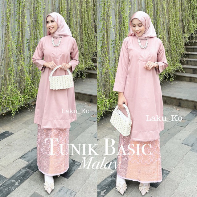 TUNIK TOYOBO POLOS - SET TUNIK MELAYU - BAJU KURUNG - TUNIK MODERN - TUNIK TOYOBO - ATASAN TUNIK