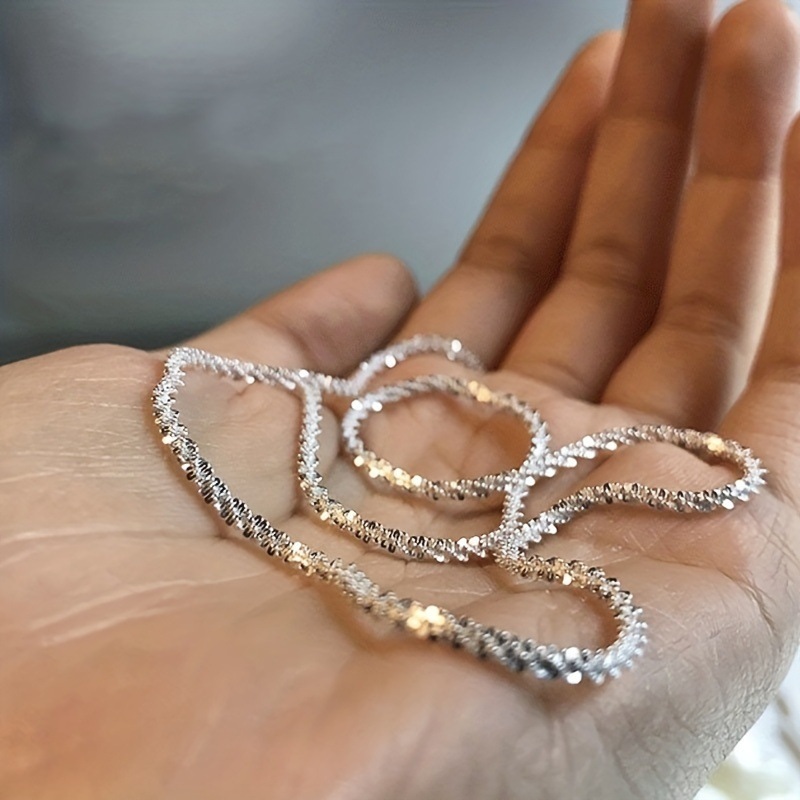 Rantai kalung Bling2 Temu 45cm 18in / Sparkling Necklace Men Women Minimalist Chain Sky Star /