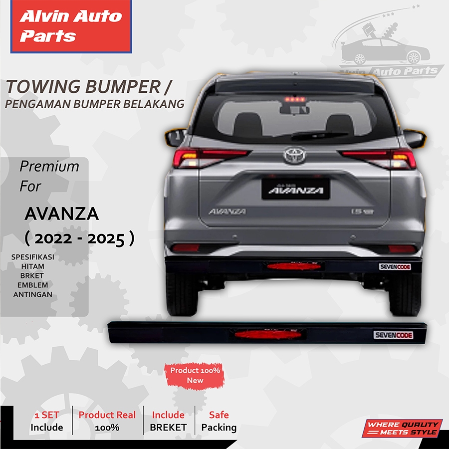 TOWING BELAKANG COMPACT AVANZA 2022 - 2025 / PENGAMAN BUMPER BELAKANG AVANZA 2025 COMPACT STYLE
