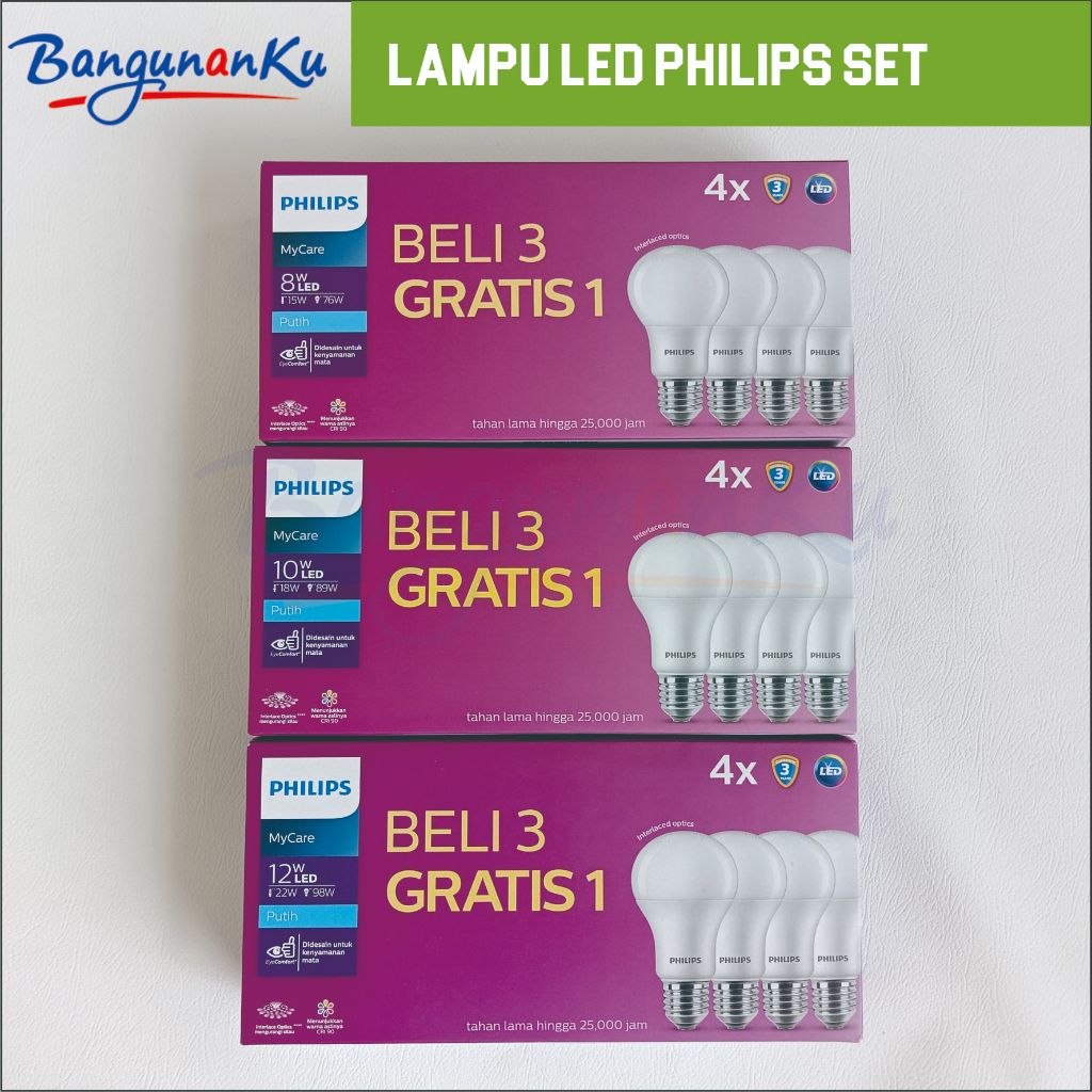 LAMPU LED PHILIPS SET /LAMPU LED PHILIPS SET 10W/LAMPU LED PHILIPS SET 12W/LAMPU LED PHILIPS SET/LAM