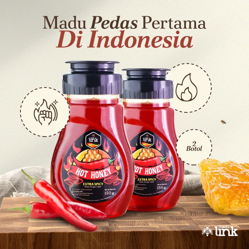 

LINK - Madu Pedas Extra Cabai Hot Honey Extra Spicy 150gr - 2 Botol
