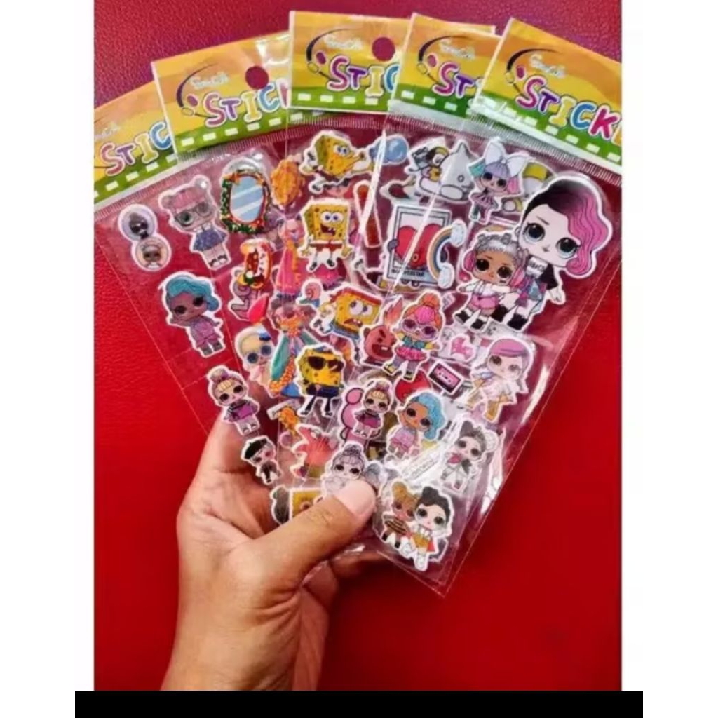 

Stiker sticker timbul karakter/stiker tempel anak motif lucu/stiker lucu