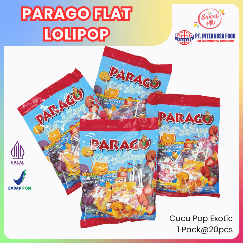 

Permen Parago Flat Lolipop 4pack