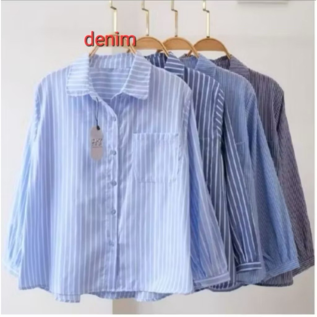 KEMEJA STRADIVARIUS SALUR/by~grosir~f~family