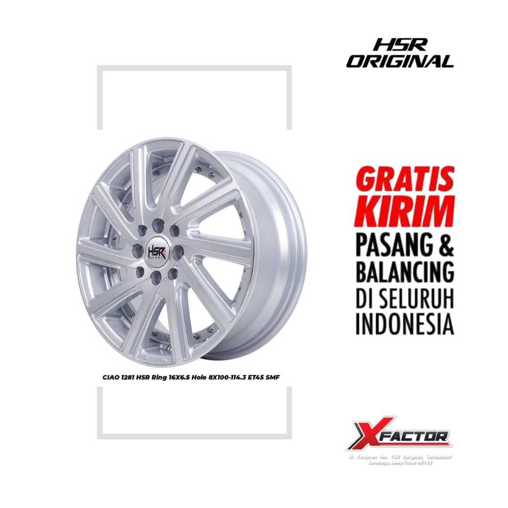 VELG MOBIL HSR R16 HSR CIAO R16X65 H8X100-114,3 ET45 SMF