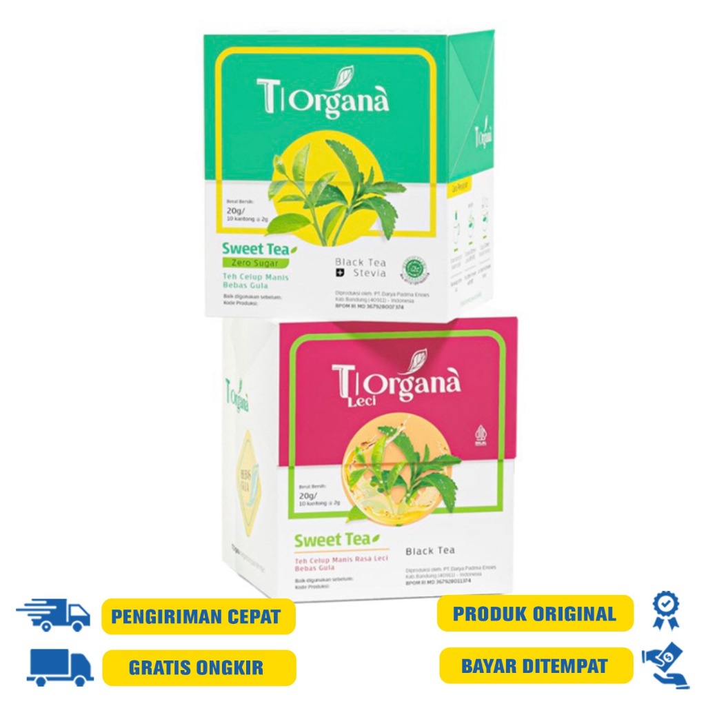 

Teh Organa 20 G.R - Original | Leci - teh celup manis stevia isi 10
