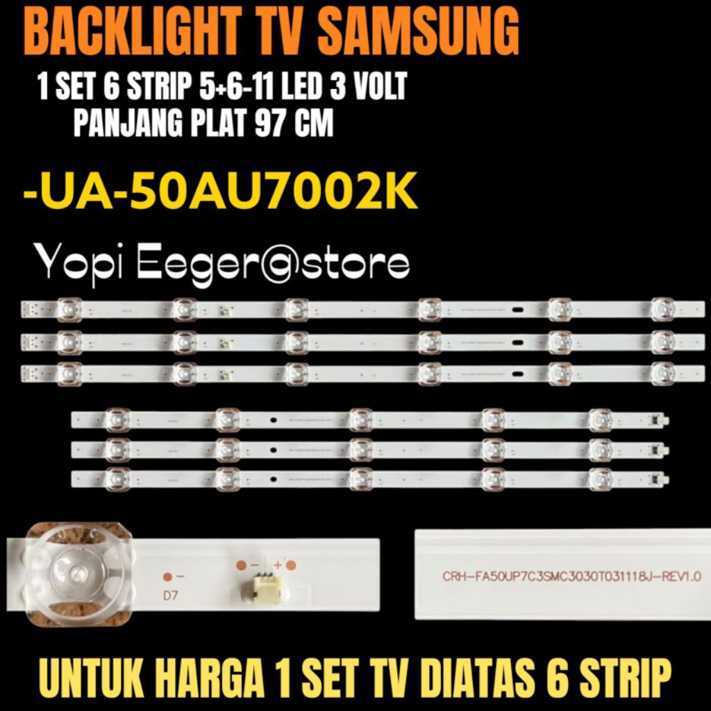 BACKLIGHT TV LED TV SAMSUNG 50 INCH UA-50AU7002K BACKLIGHT TV SAMSUNG 50 INCH