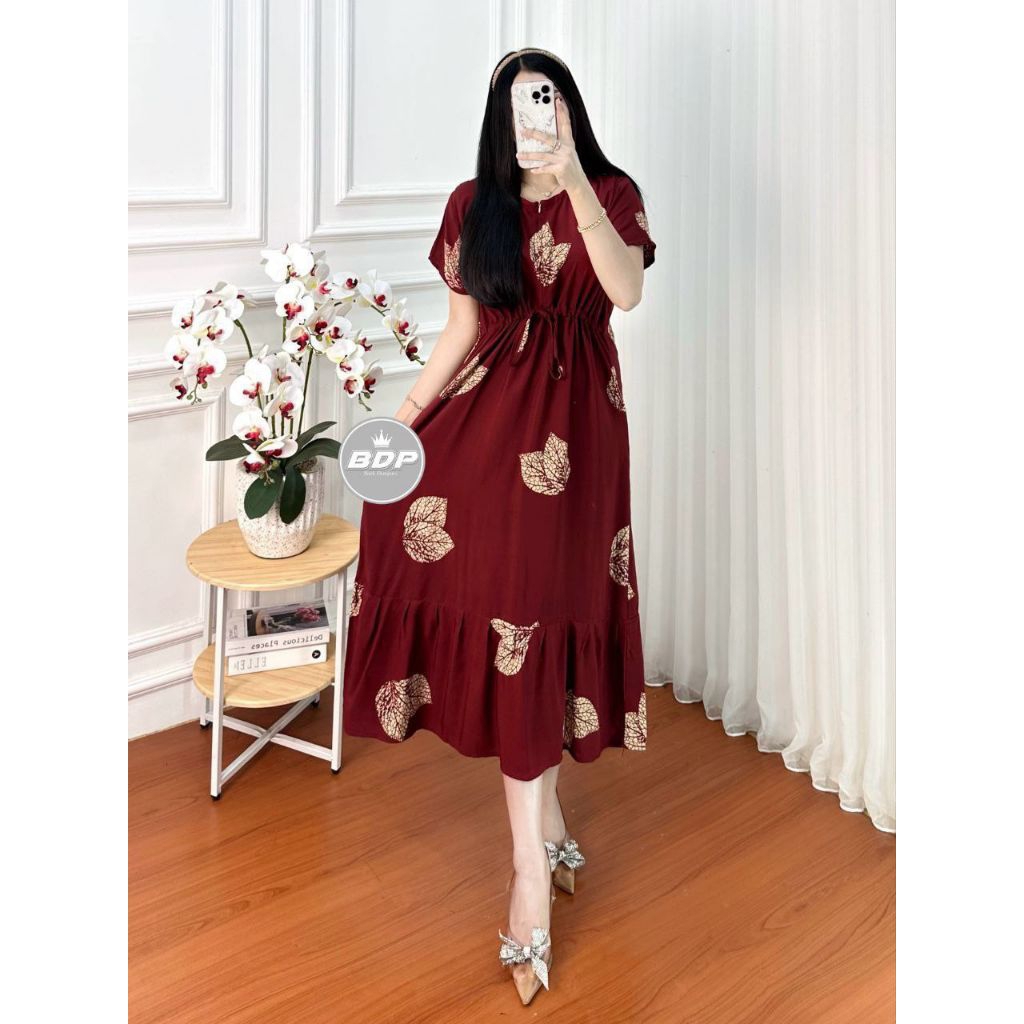 Daster Velly Rayon Halus Tebal Bumil Busui Motif Batik Dian Putri