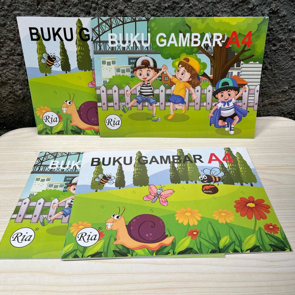 

Buku Menggambar/Drawing Book merk Ria/Aa isi 8 Lembar uk A4 (30x20 cm)