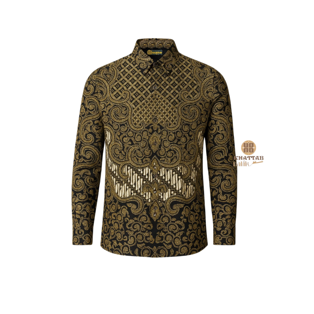 Khattab Batik Pria Dewasa Lengan Panjang Premium Mewah