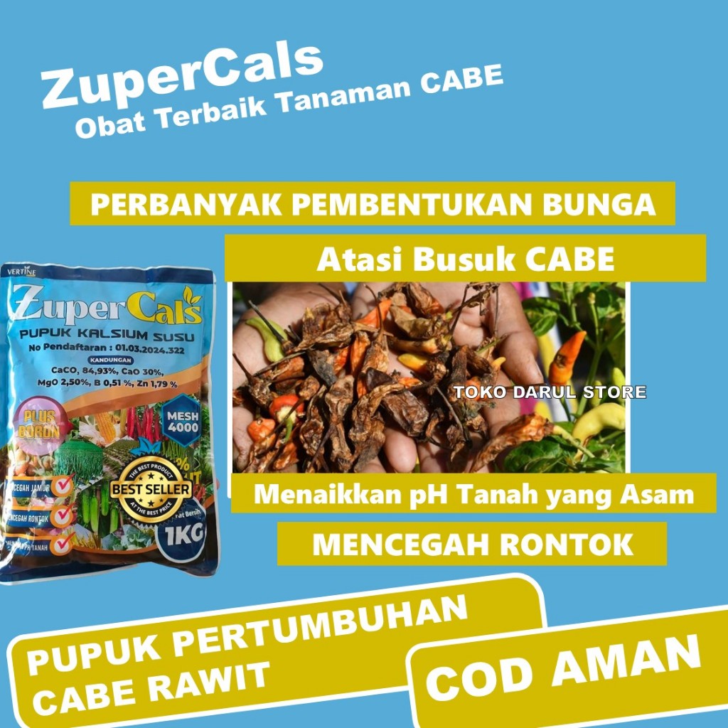 PROMO PUPUK PATEK CABE ZUPERCALS OBAT PATEK CABE PALING AMPUH PUPUK KALSIUM CABE PUPUK ATASI PATEK C