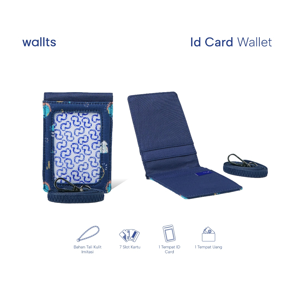 

Wallts New Helen Motif - Dompet Lanyard Card Gantungan Id Card Name Tag Pria Wanita