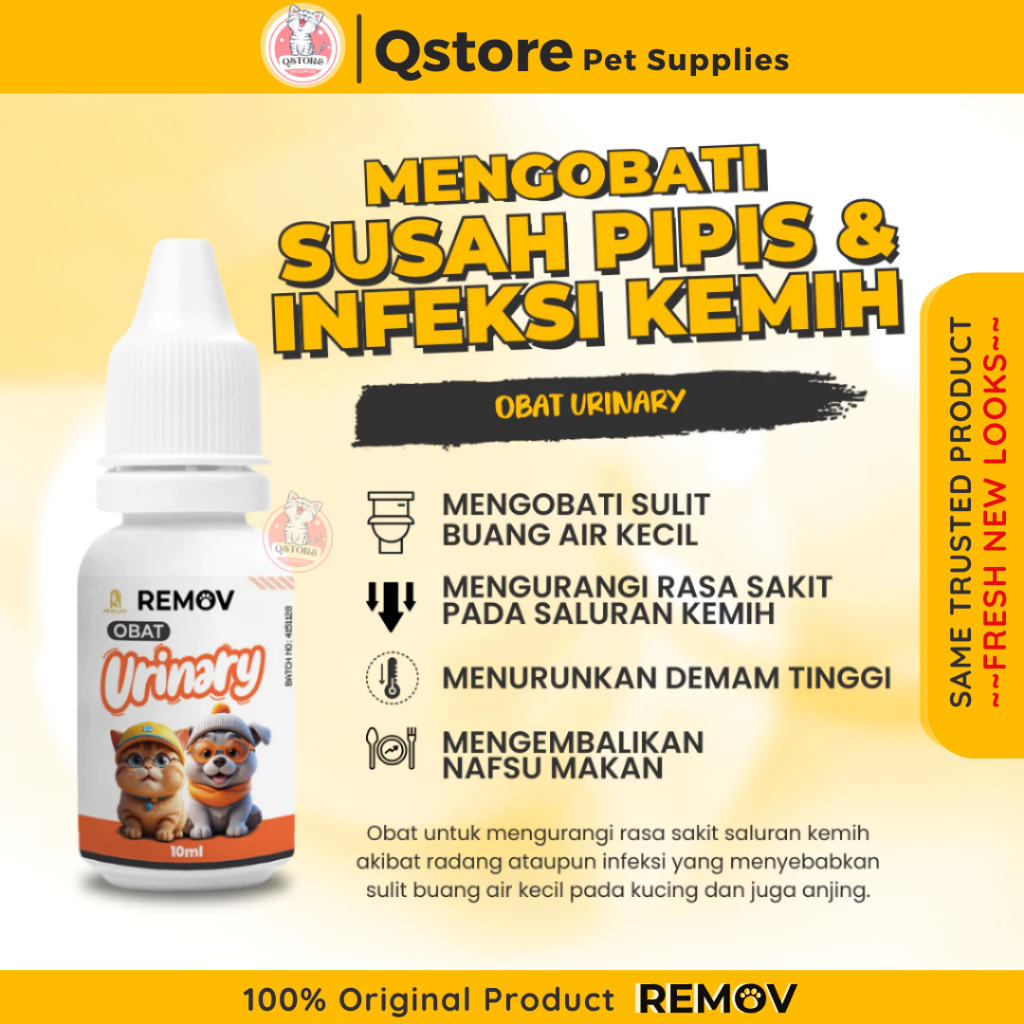 Obat Urinary Kucing Remov Obat Urinary 10ml Untuk Kucing dan Anjing