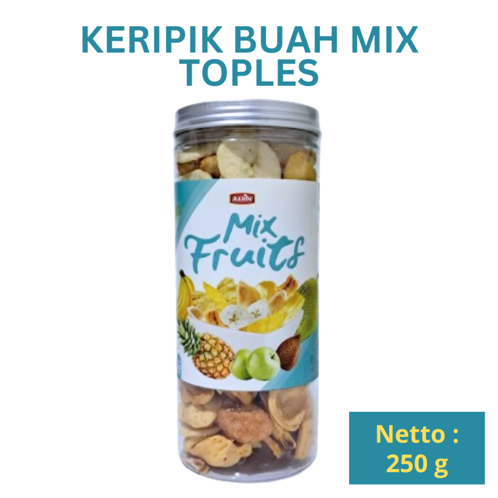 

Barin Keripik Buah Mix Fruits Toples Malang 250 Gram