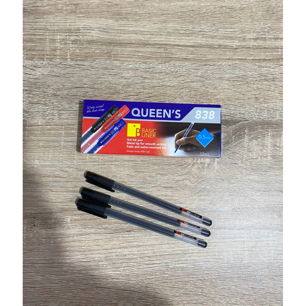 

(LUSIN) PULPEN / PENA / GELPEN QUEEN 838 0,5 MM (MIN. ORDER 3 LUSIN)