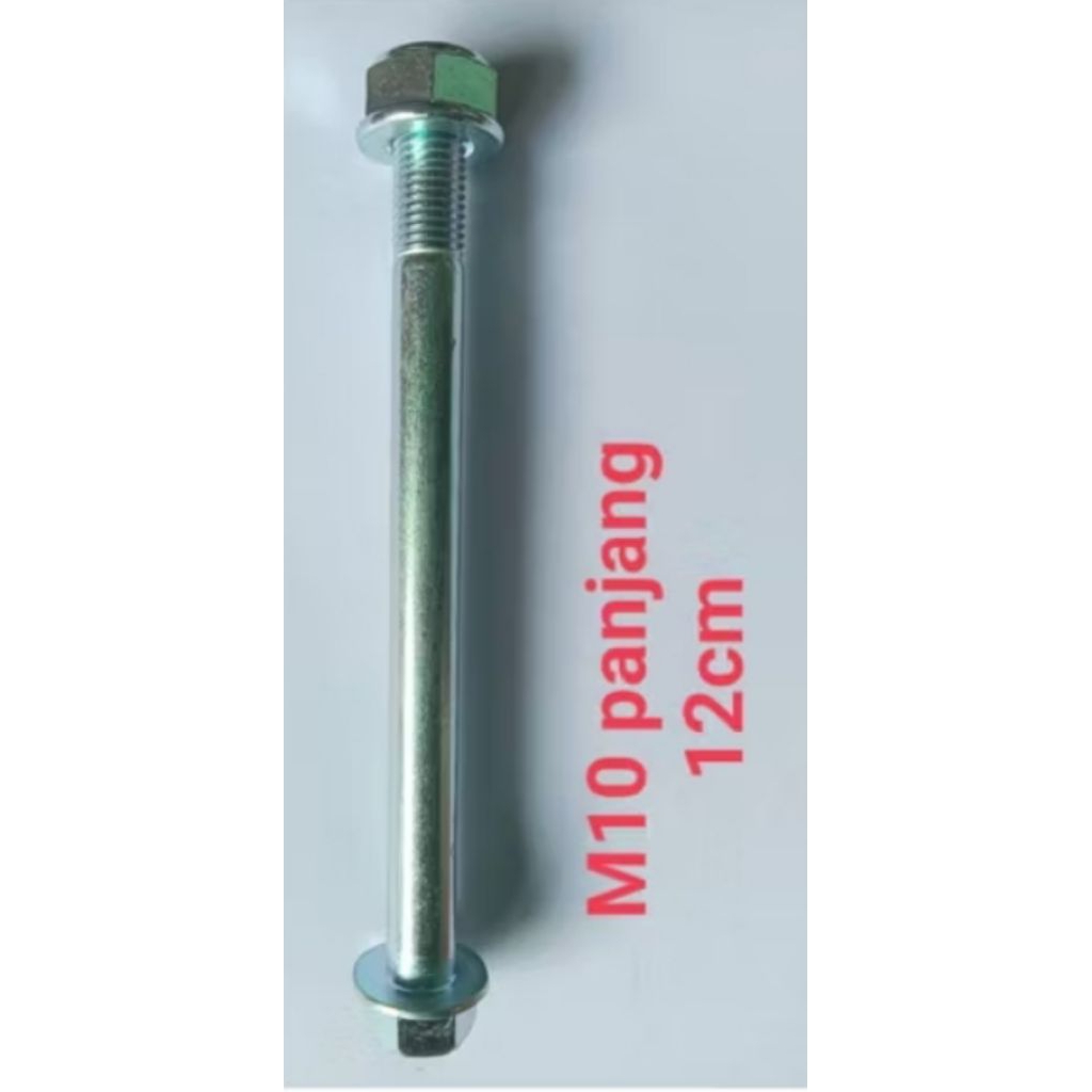 baut plange bolt m10 panjang 12cm plus mur