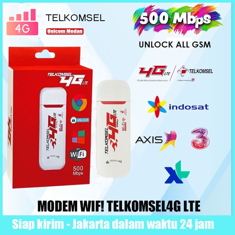Internet Cepat Portabel USB Modem WIFI 500Mbps 4g LTE Wi-Fi All Operator LTE Modem Mifi PC Laptop Po