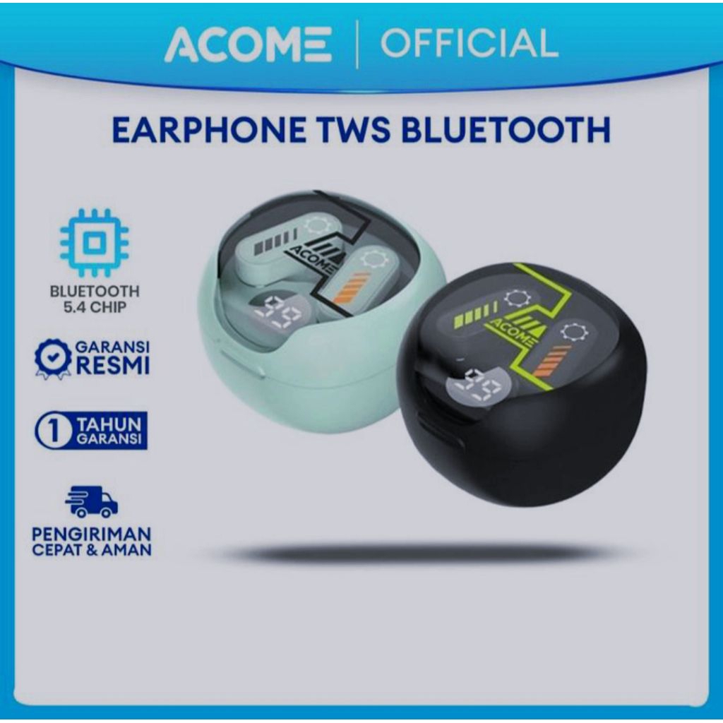 ACOME Headset Earphone TWS Bluetooth 5,4