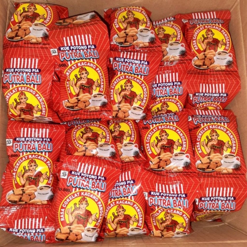 

1 renceng Putra bali kue enak pia snack jadul isi 10 pcs