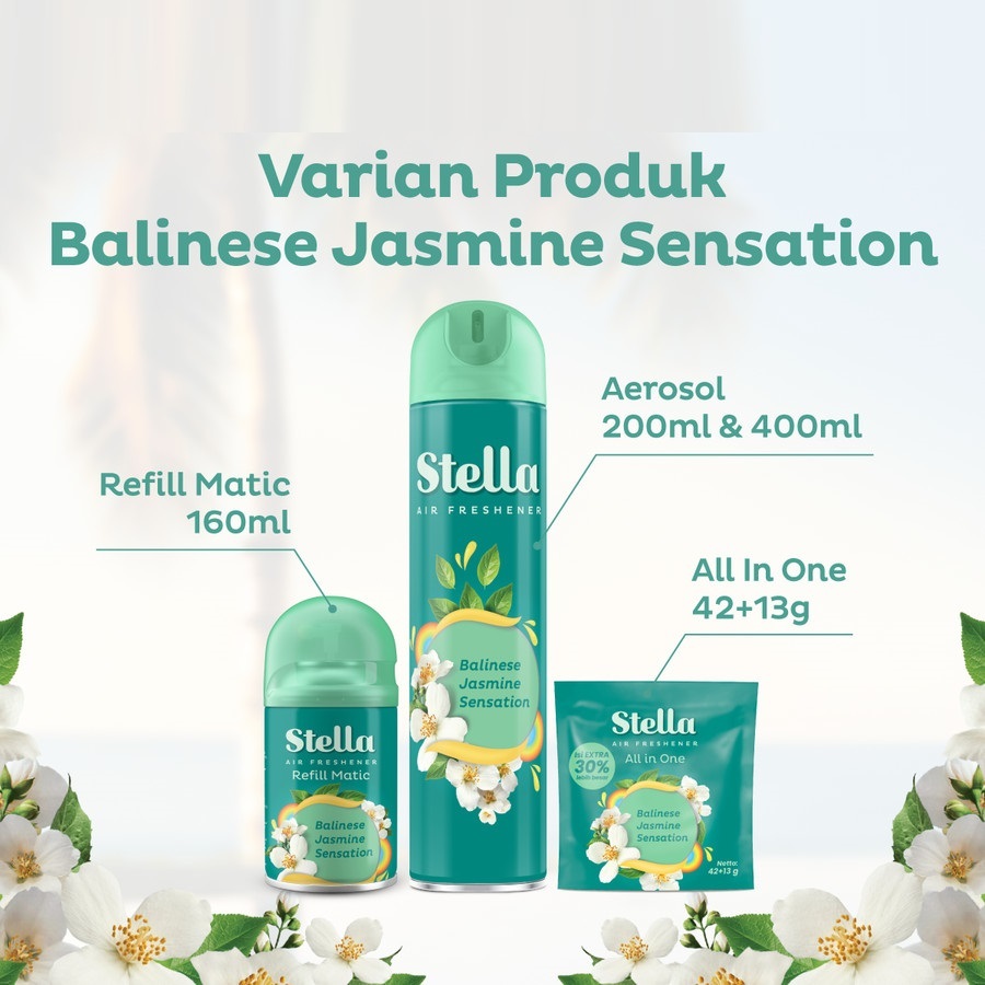 Pengharum Ruangan Semprot Stella Aerosol Spray 140 Ml Balinese Jasmine