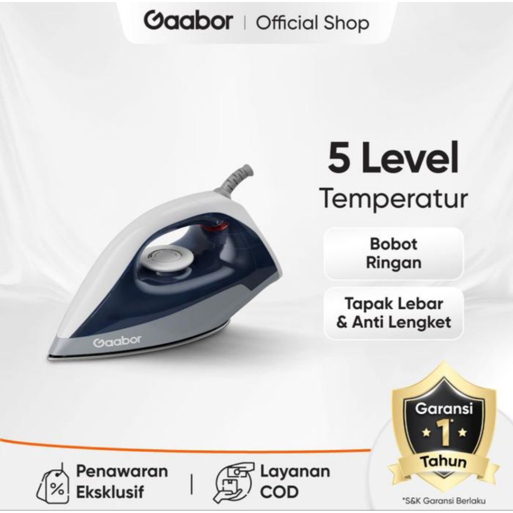 Setrika Gaabor HM-M02A Setrika Listrik Gaabor Hemat Listrik