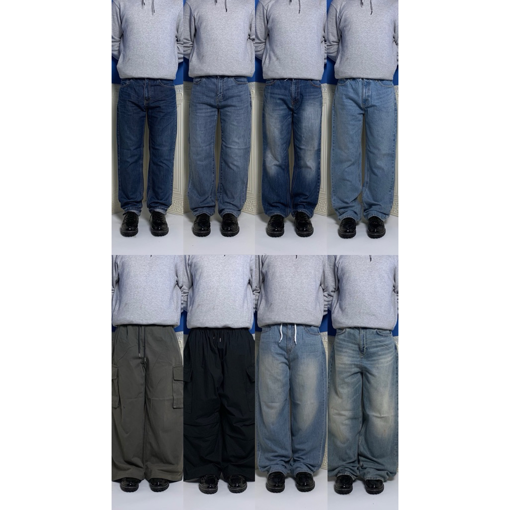 Celana panjang Jeans, Baggy jeans, Cargo Baggy pants