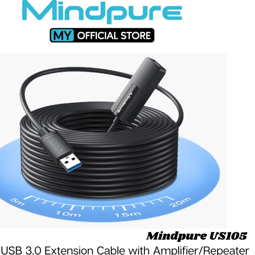 MINDPURE KABEL USB PERPANJANGAN US105 20M 3.0 CHIP -05369