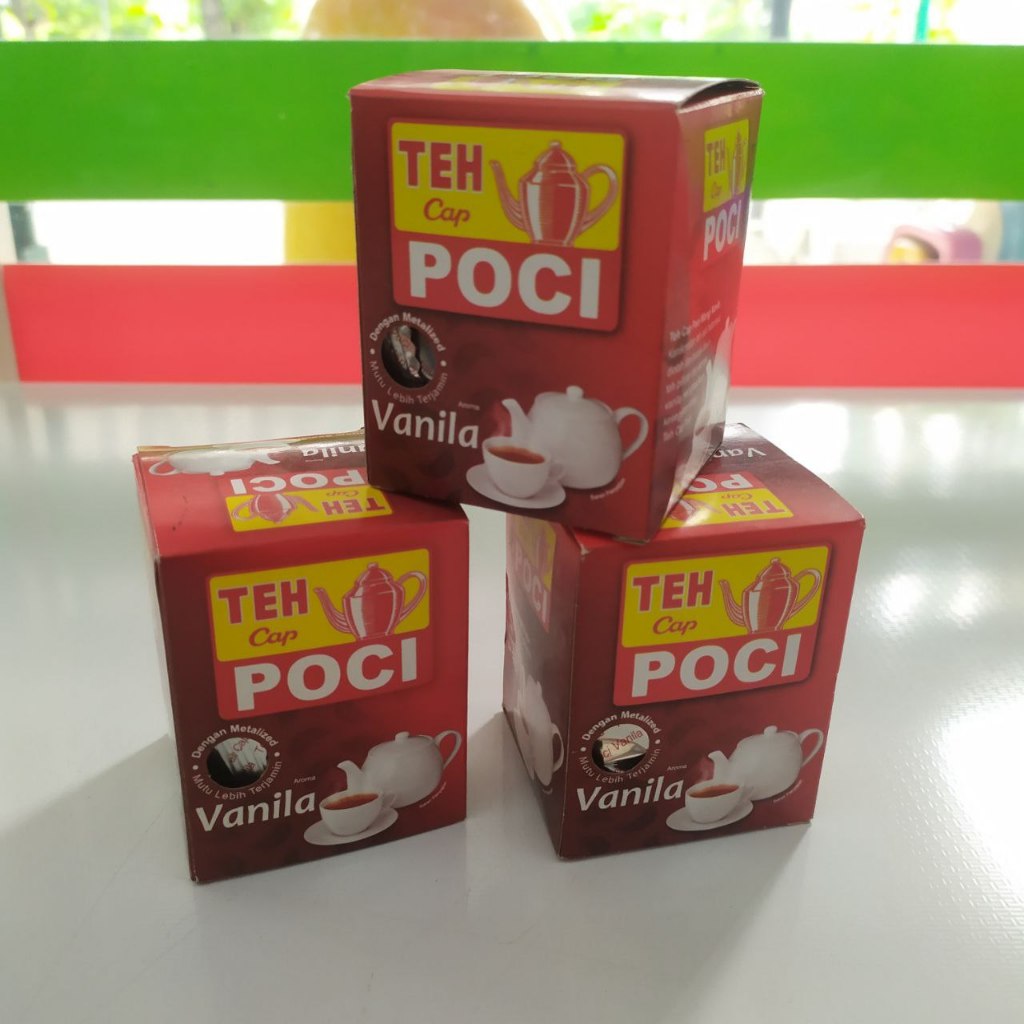 

Teh Seduh Cap Poci Aroma Vanila netto 50 gram
