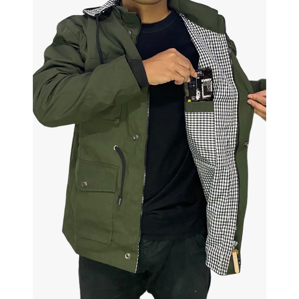 KODE J79L Jaket Pria Parka Original Jumbo Army Tebal