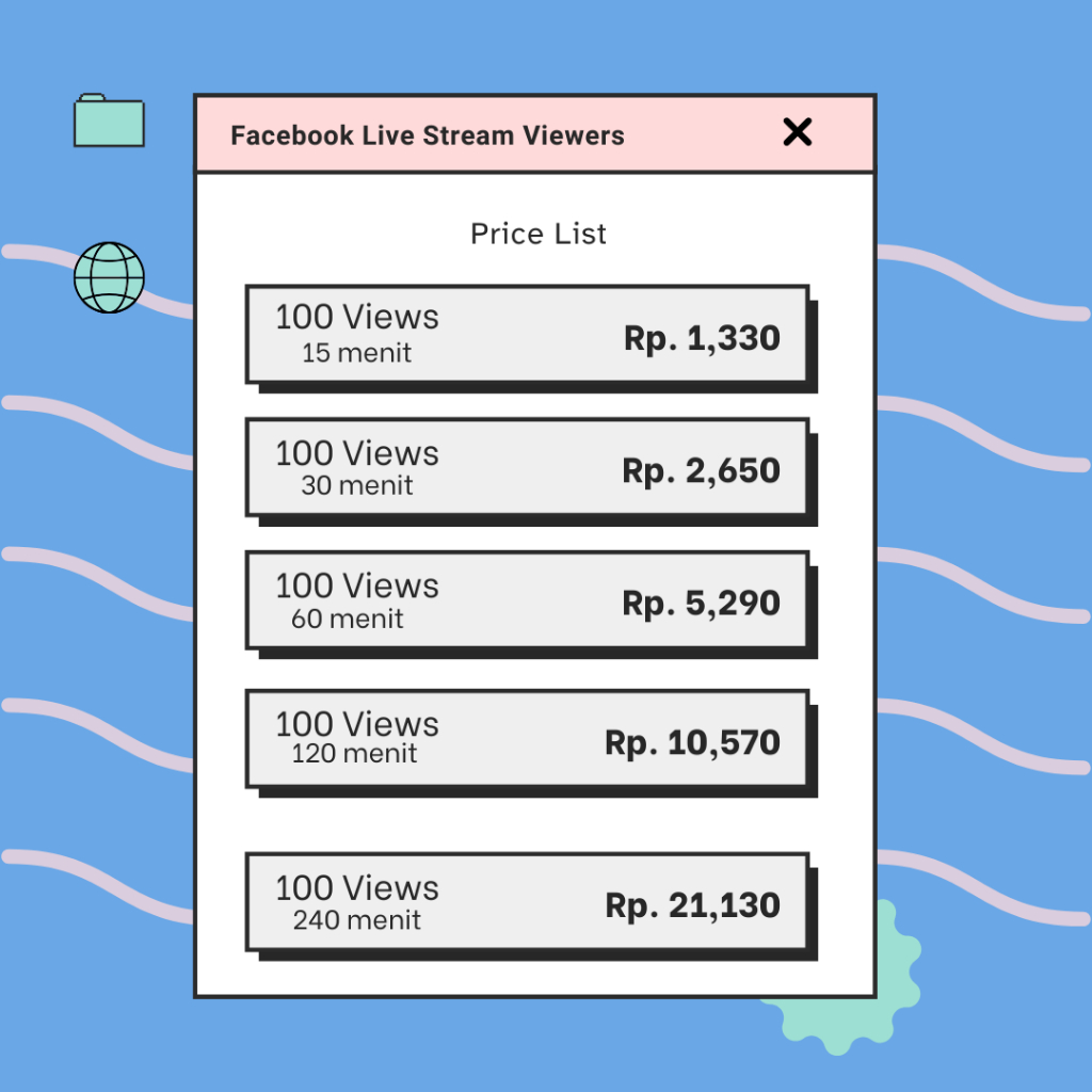 Jasa Tambah Viewers Facebook Live FB | 100 Penonton Real FB | Penonton Live Stream FB | Durasi 15–60