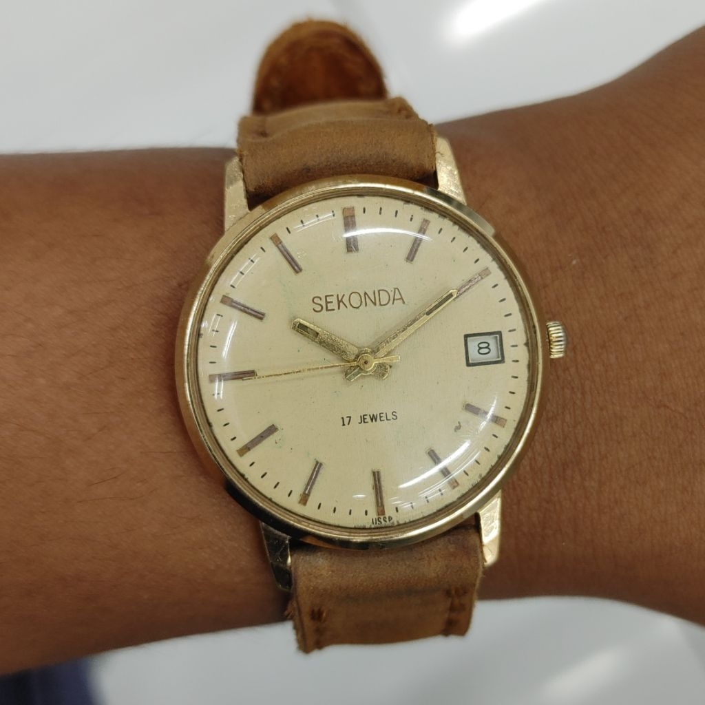 Jam tangan sekonda / poljot manual winding rusia