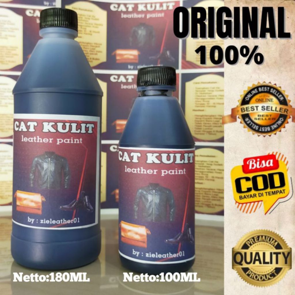 Cat jaket kulit, Cat sepatu kulit, Cat Tas Kulit,  Cat untuk bahan Kulit dan Sintetis Isi 100ml - 18