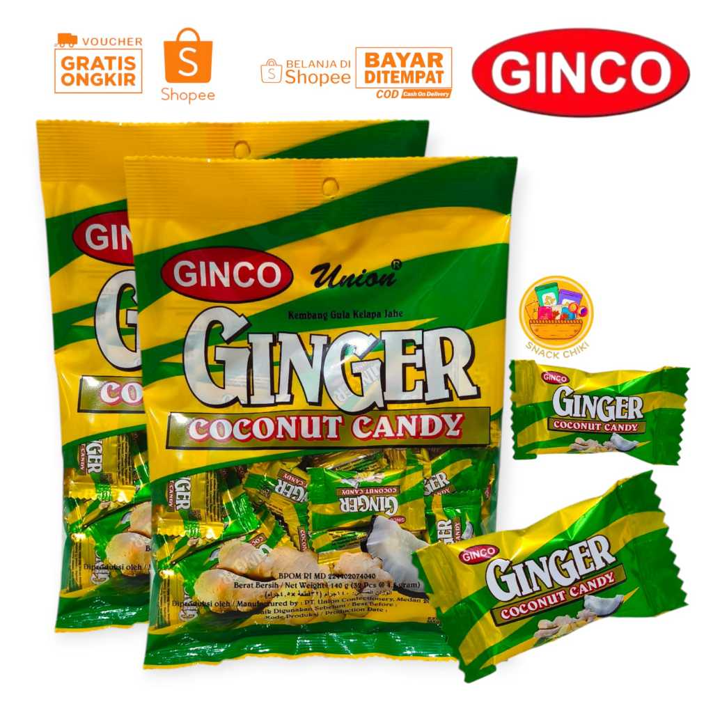 

PERMEN GINGER COCONUT CANDY RASA KELAPA JAHE HARGA PER 2 PAC