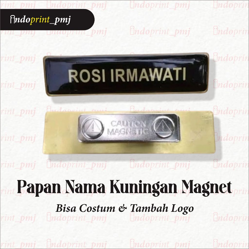 

PAPAN NAMA /NAME TAG / NAMA DADA MAGNET KUNINGAN RESIN - DOKTER PERAWAT BIDAN APOTEKER KARYAWAN PROSES CEPAT DAN BISA COD